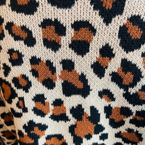 Leopard Print Button-Up Cardigan Sweater - Picture 5 of 5